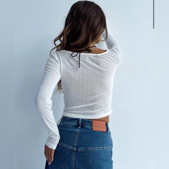 Princess Polly Tari Long Sleeve Top White – Size 4 NWT - Picture 2 of 6